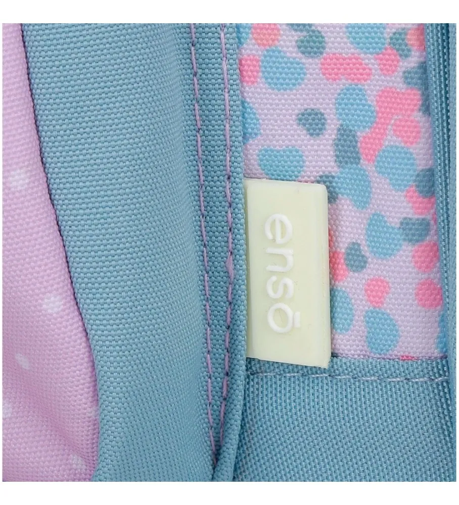 MOCHILA ENSO CUTE GIRL DOBLE COMPARTIMENTO LILA 32X44X17CM